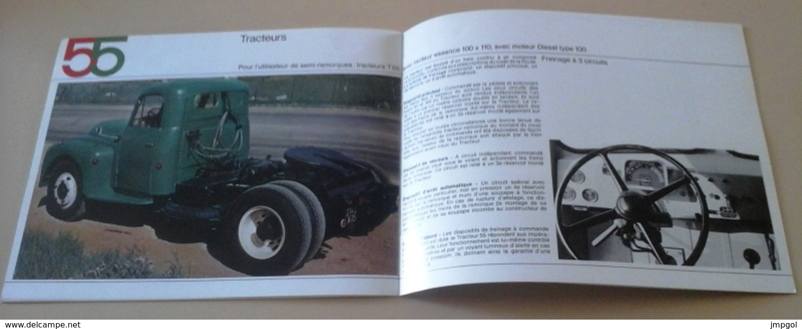 Prospectus Publicitaire Camions 55 et 60 Citroën 1967 Moteurs Transmissions Chassis Carosseries Autobus Plateaux