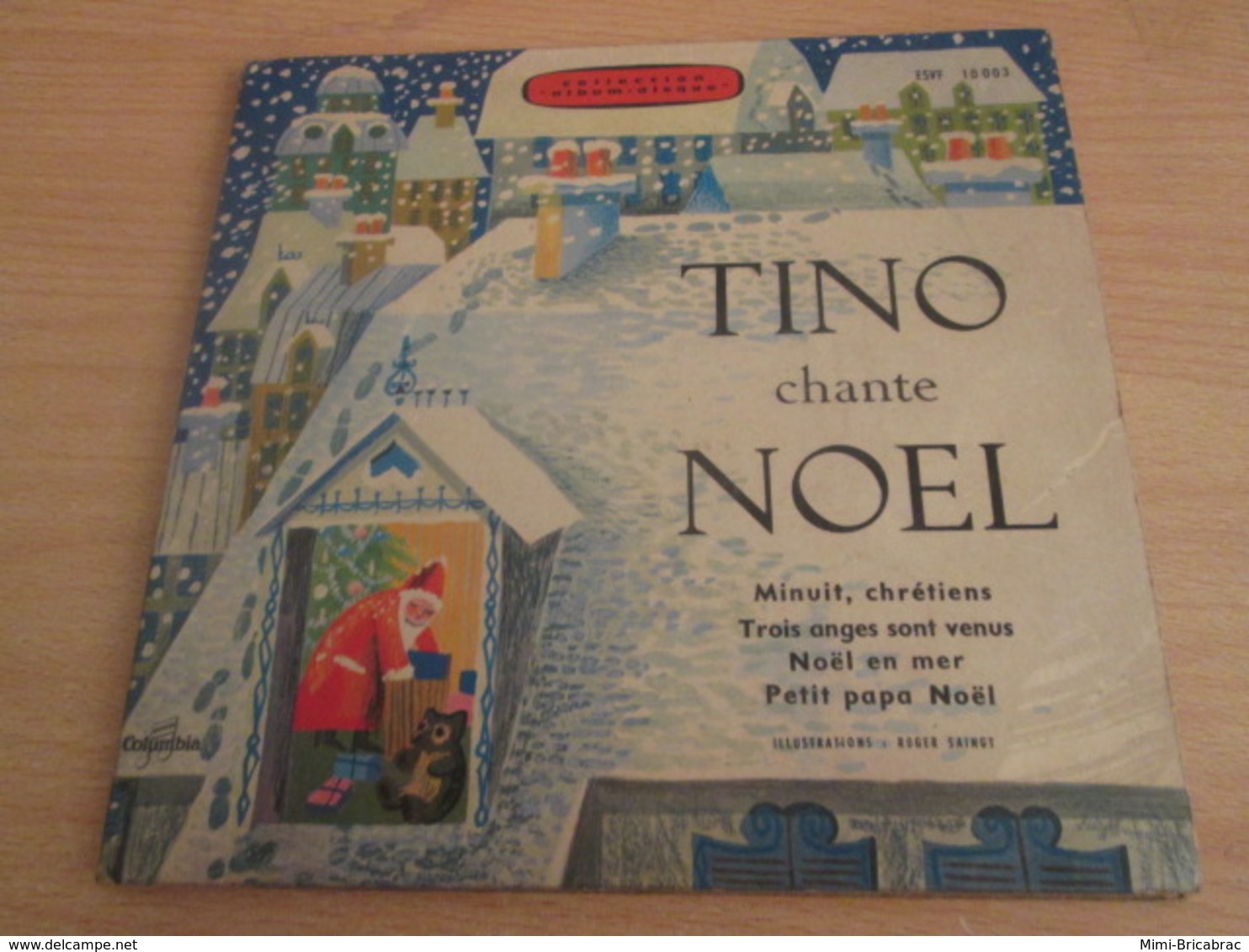 DISQUE EP 4T VINYLE 45 T , TINO ROSSI CHANTE NOEL , MINUIT CHRETIENS + NOEL EN MER + PETIT PAPA NOEL Etc - Christmas Carols