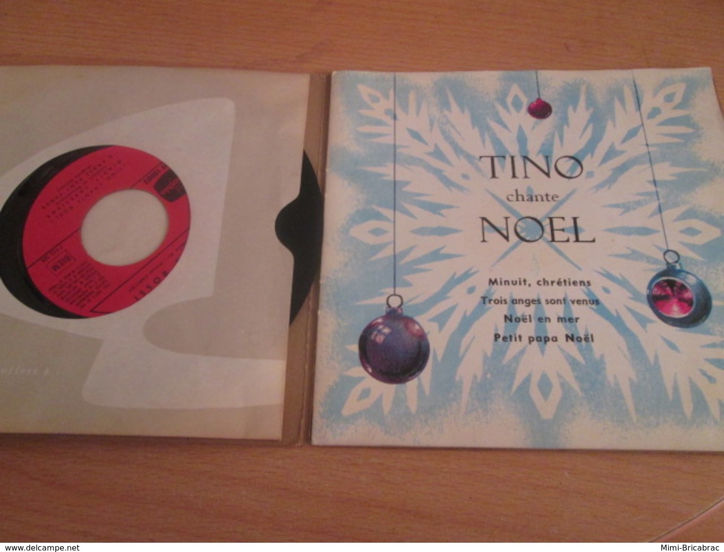 DISQUE EP 4T VINYLE 45 T , TINO ROSSI CHANTE NOEL , MINUIT CHRETIENS + NOEL EN MER + PETIT PAPA NOEL Etc - Christmas Carols