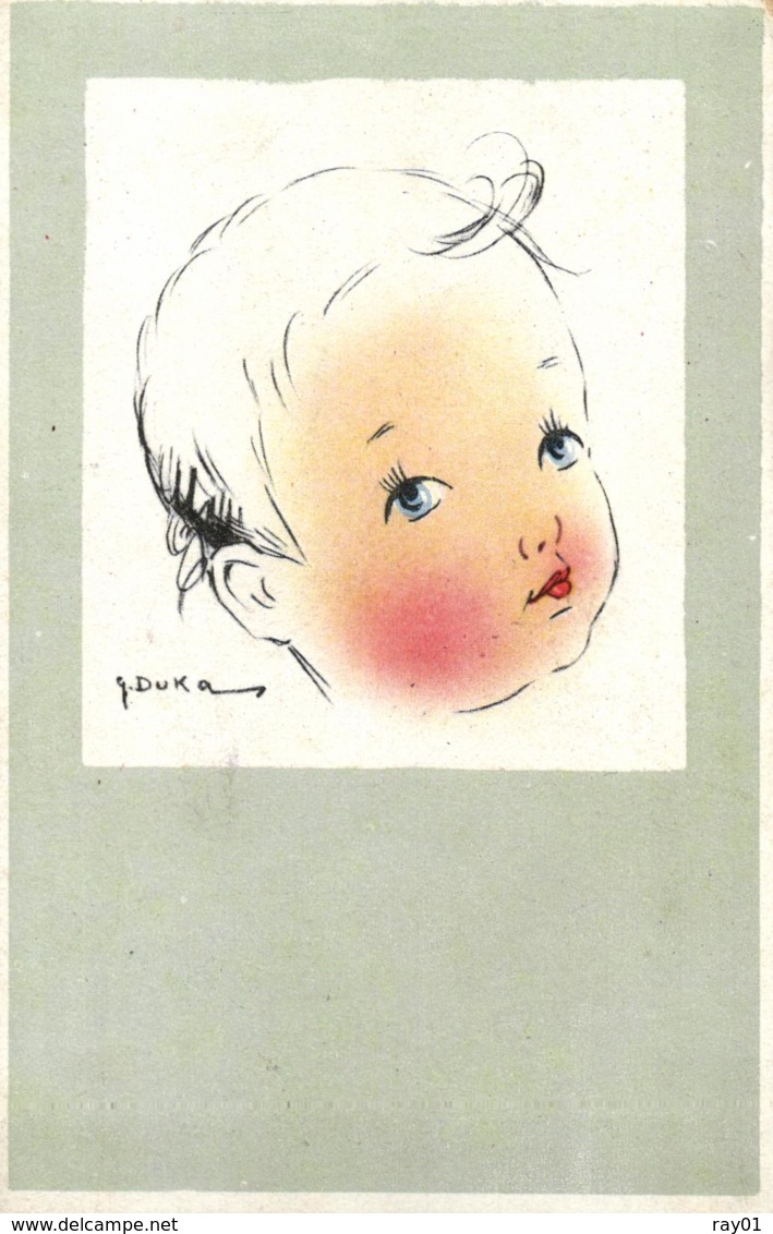 Illustrateur G. Duka - Visage d'enfants (7 cartes).