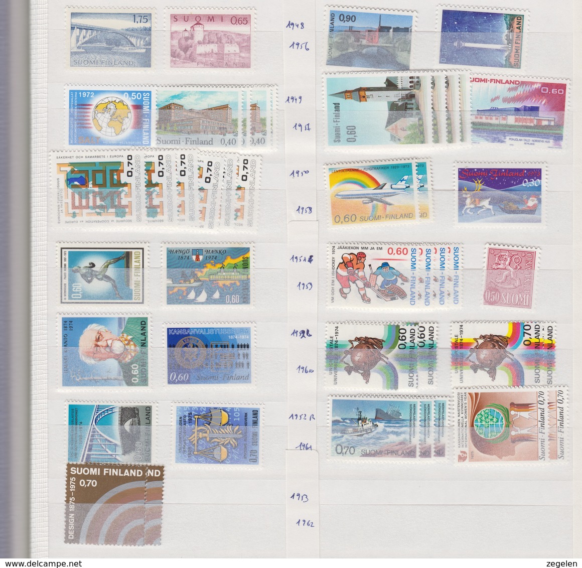 Finland Kleine Verzameling Postfrisse Zegels Jaren 1963-1975 ** - Collections