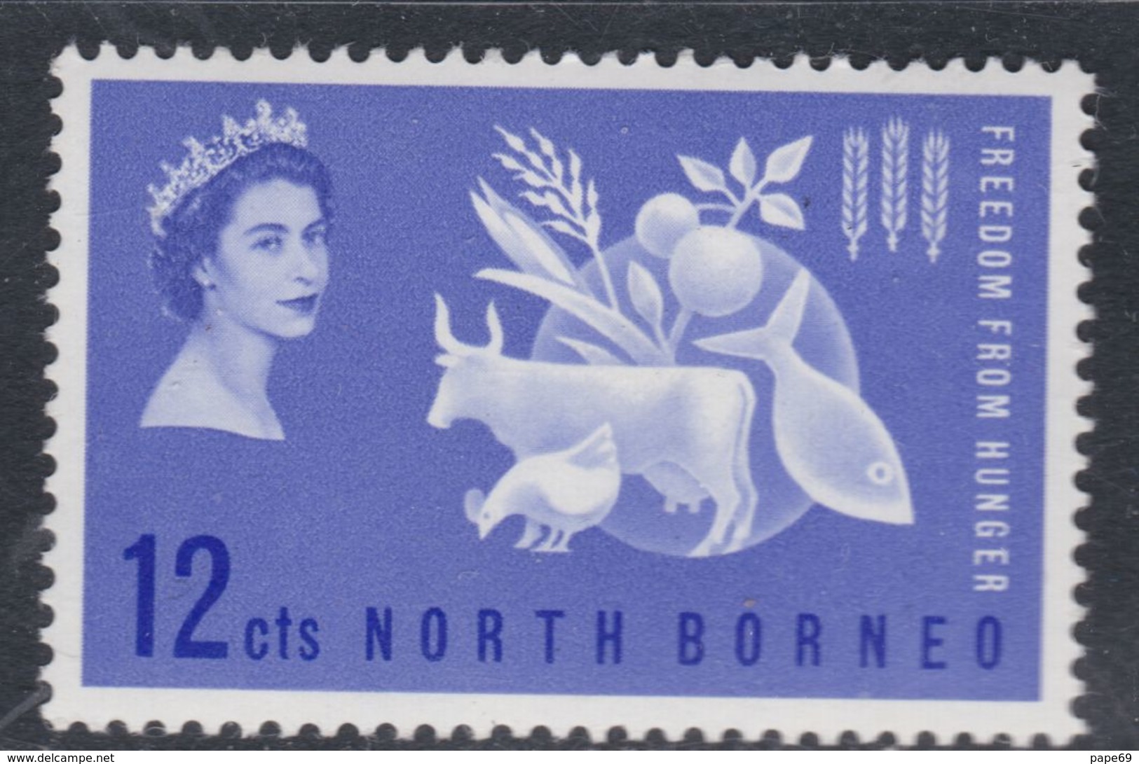 Bornéo Du Nord : Col. Britannique N° 331 XX Campagne Mondiale Contre La Faim Sans Charnière, TB - Bornéo Du Nord (...-1963)