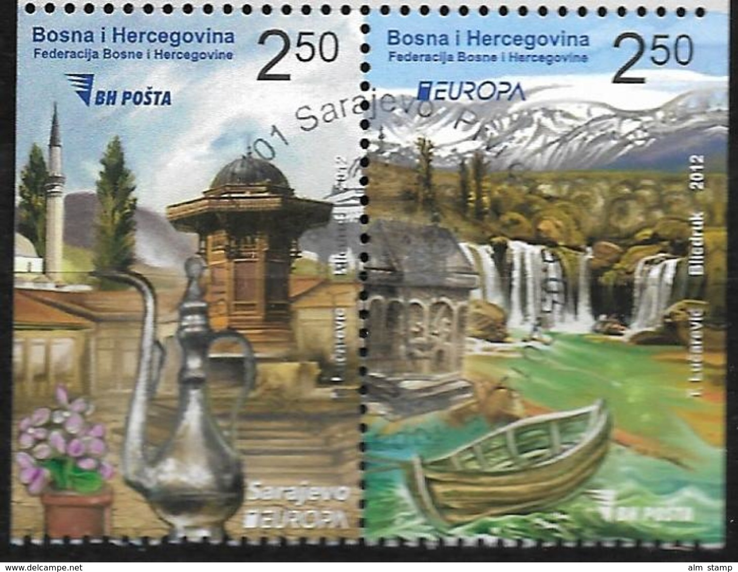 2012 BOSNIA And Herzegovina  Bosnien- Herzegowina  Booklet Set Mi. 589-0 DR Used  Booket Set Europa - 2012