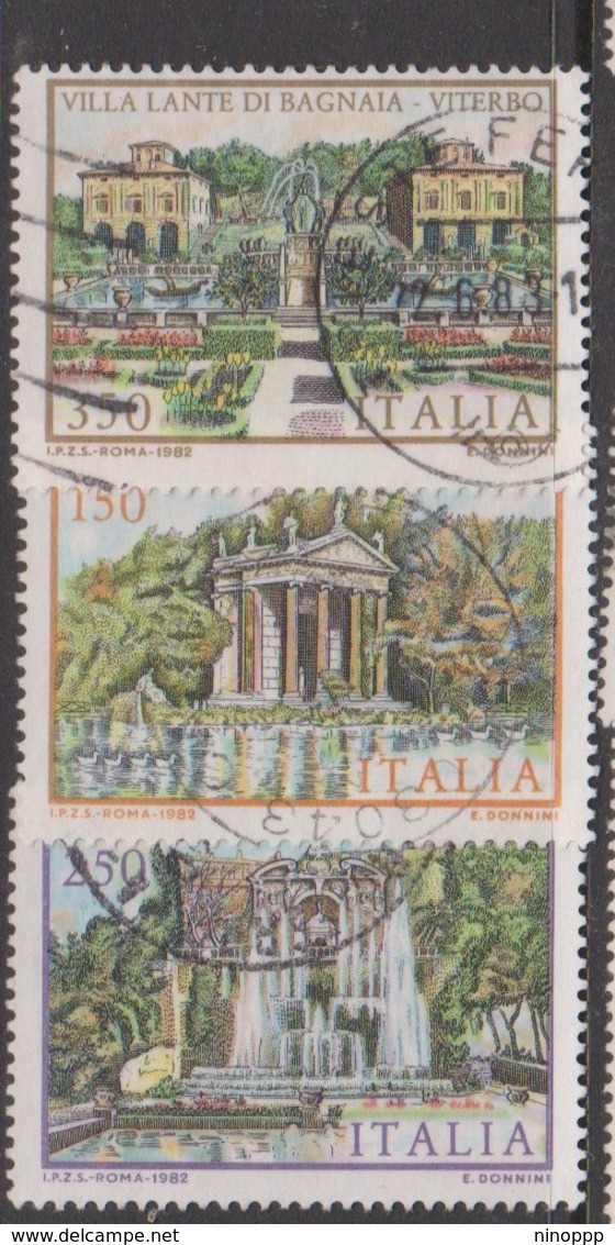 Italy Republic S 1610-1612 1982 Villas 3rd Issue,used - 1981-90: Oblitérés