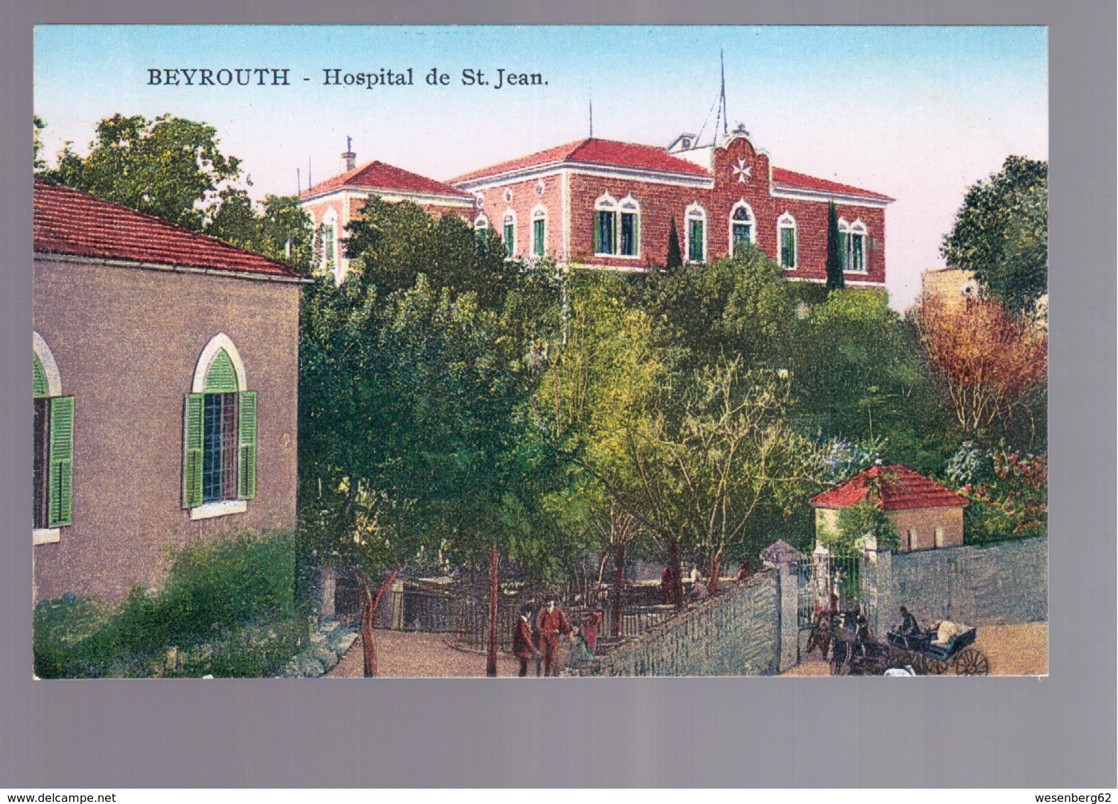 LIBANON BEYROUTH - Hospital De St Jean OLD POSTCARD - Liban