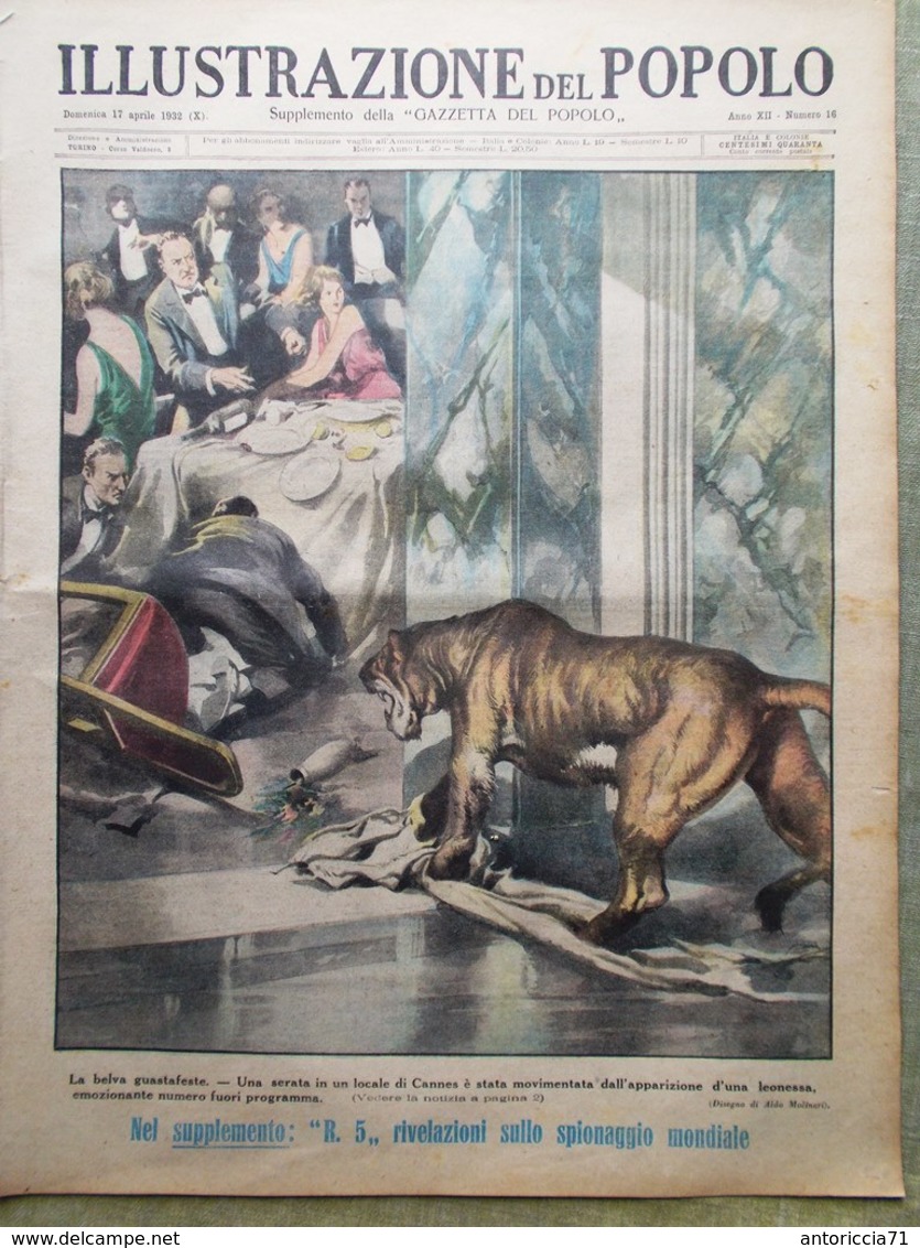 Illustrazione Del Popolo 17 Aprile 1932 Mille Miglia Statue Filibustieri Stelle - Altri & Non Classificati