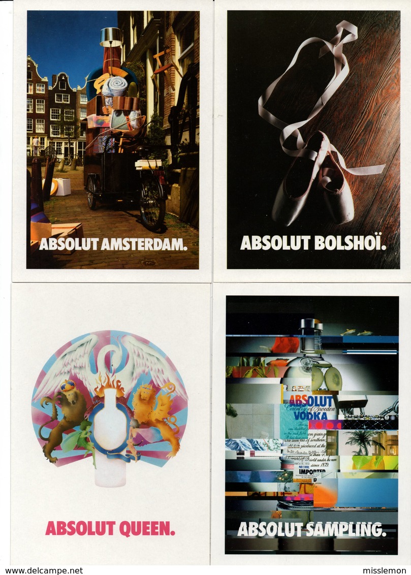 10 CARTOLINE PROMOCARD  "ABSOLUT VODKA COLLECTION" SOTTO INDIVIDUATE - Advertising