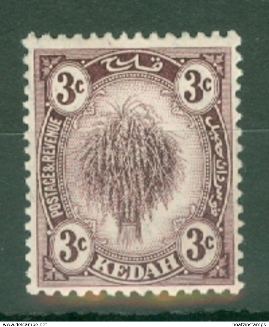 Malaya - Kedah: 1919/21   Sheaf Of Rice     SG19    3c     MH - Kedah