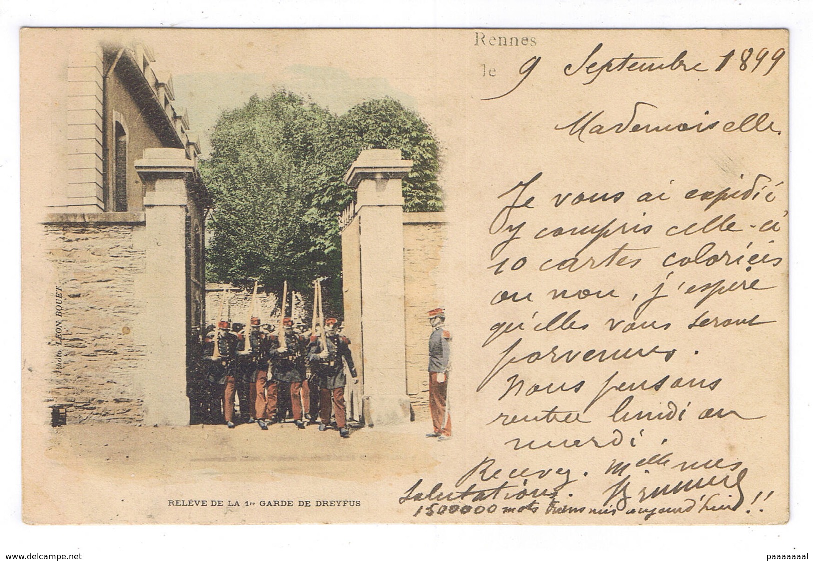 RENNES  1899  RELEVE DE LA 1er GARDE DE DREYFUS - Rennes