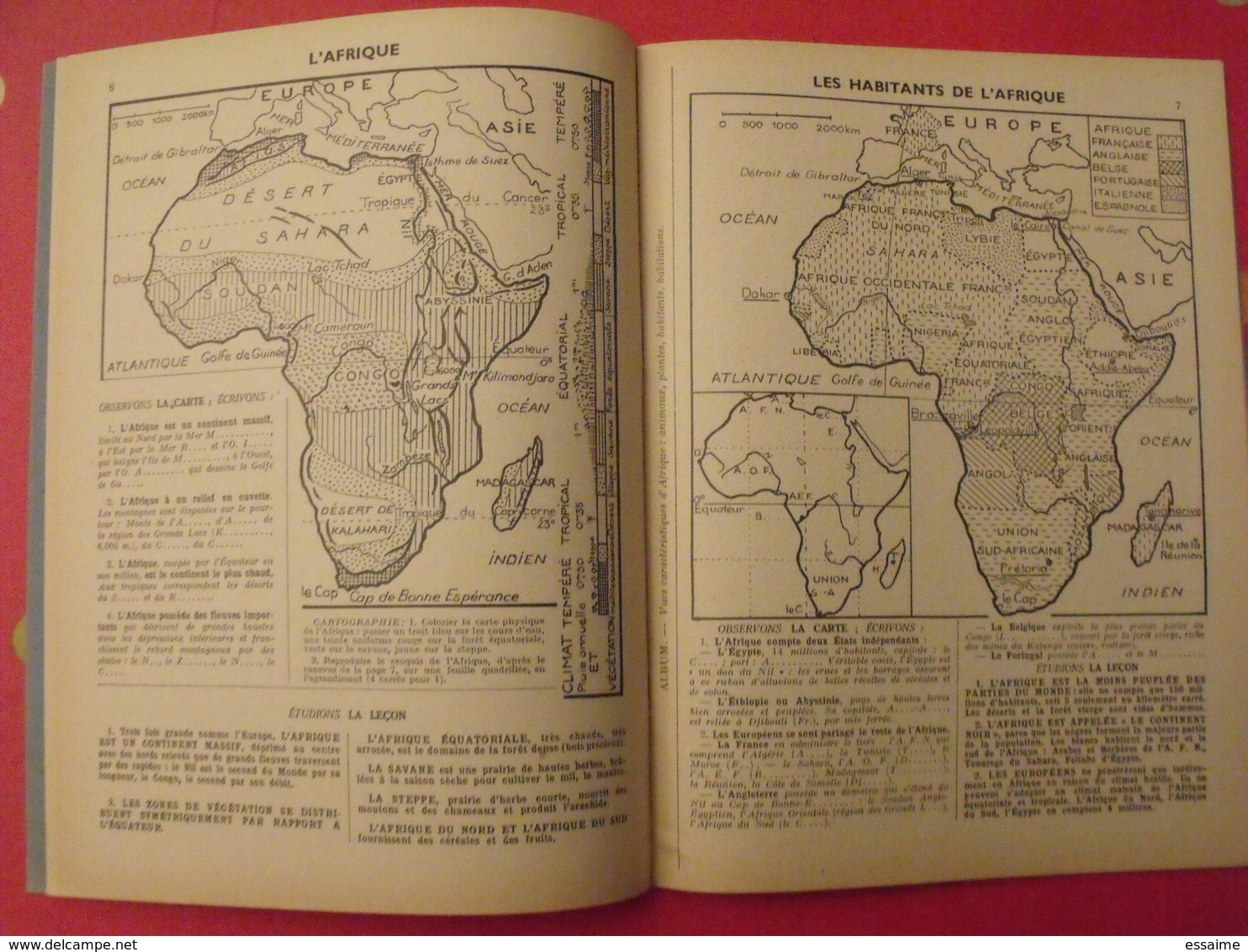 3 Livrets De Géographie. E. Millet. Arrault Et Cie, Tours, 1949, 1960. Communauté Française, Monde - Géographie