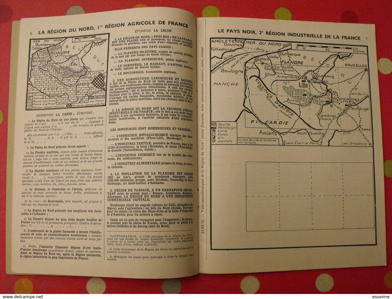 3 livrets de géographie. E. Millet. Arrault et Cie, tours, 1949, 1960. communauté française, monde