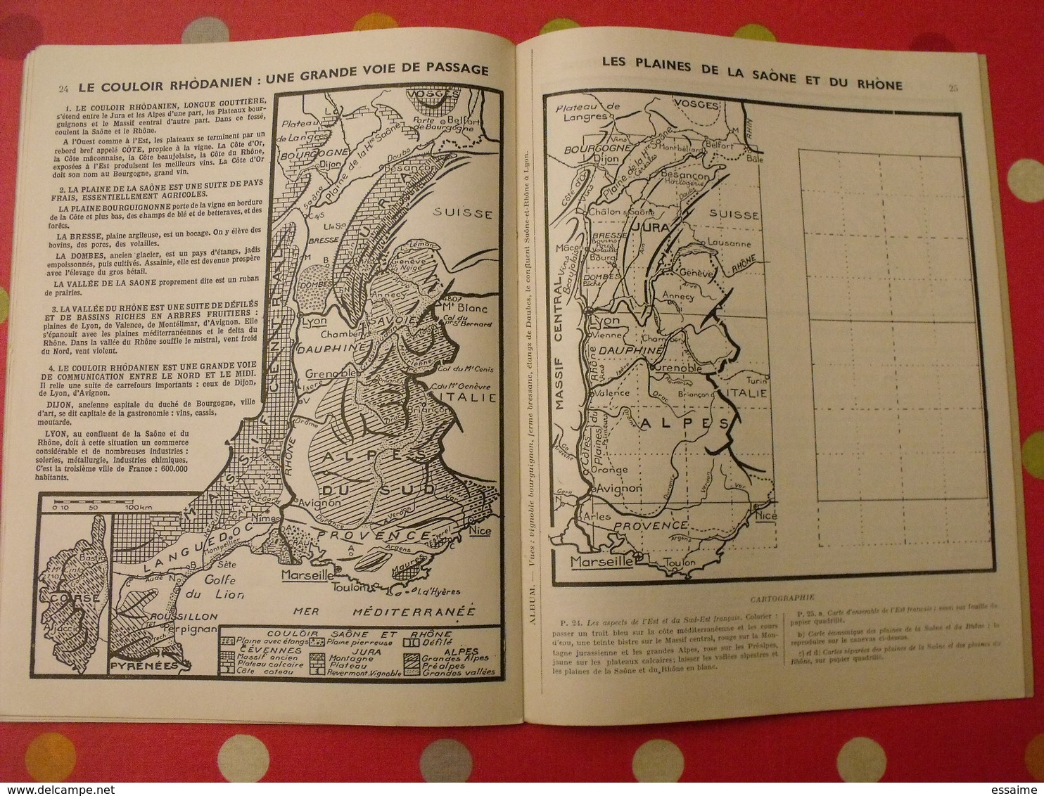 3 livrets de géographie. E. Millet. Arrault et Cie, tours, 1949, 1960. communauté française, monde