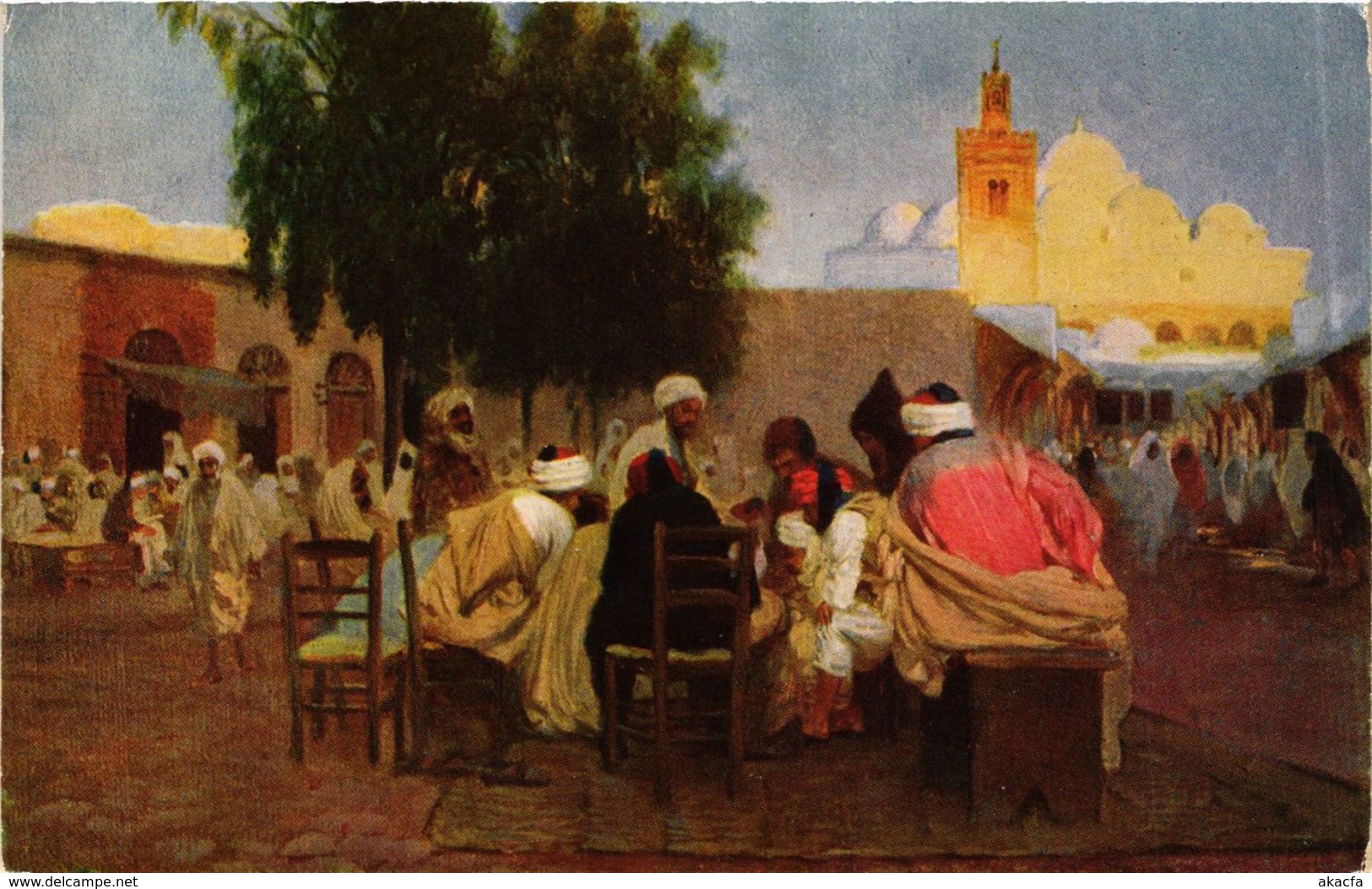 CPA Arabian Coffee-House And Mosque ALGERIE (874506) - Scenes