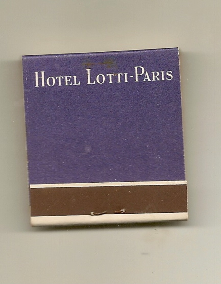 Pochette Allumettes LASTAR De 1956 Neuve Et Pleine:HOTEL LOTTI-PARIS - Boites D'allumettes