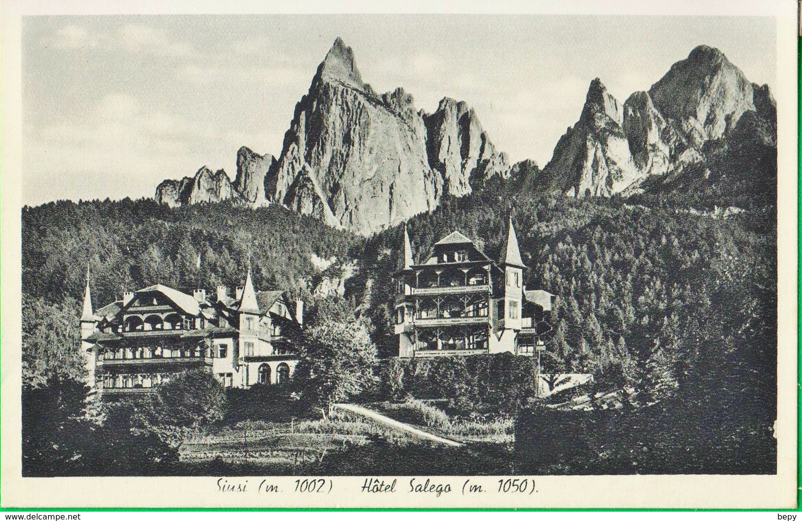 Cent. 10 Su Cartolina. SIUSI. Hotel Salego. Alpi.  870 - Usati