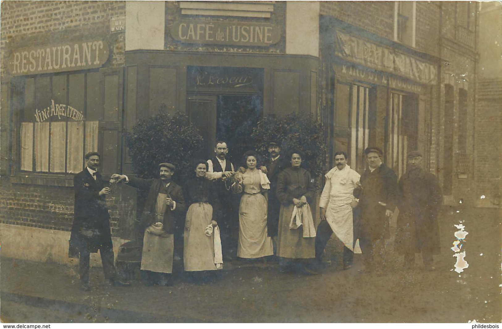 HAUTS DE SEINE  COLOMBES  (carte Photo)  Rue De Seine  CAFE DE L'USINE - Colombes