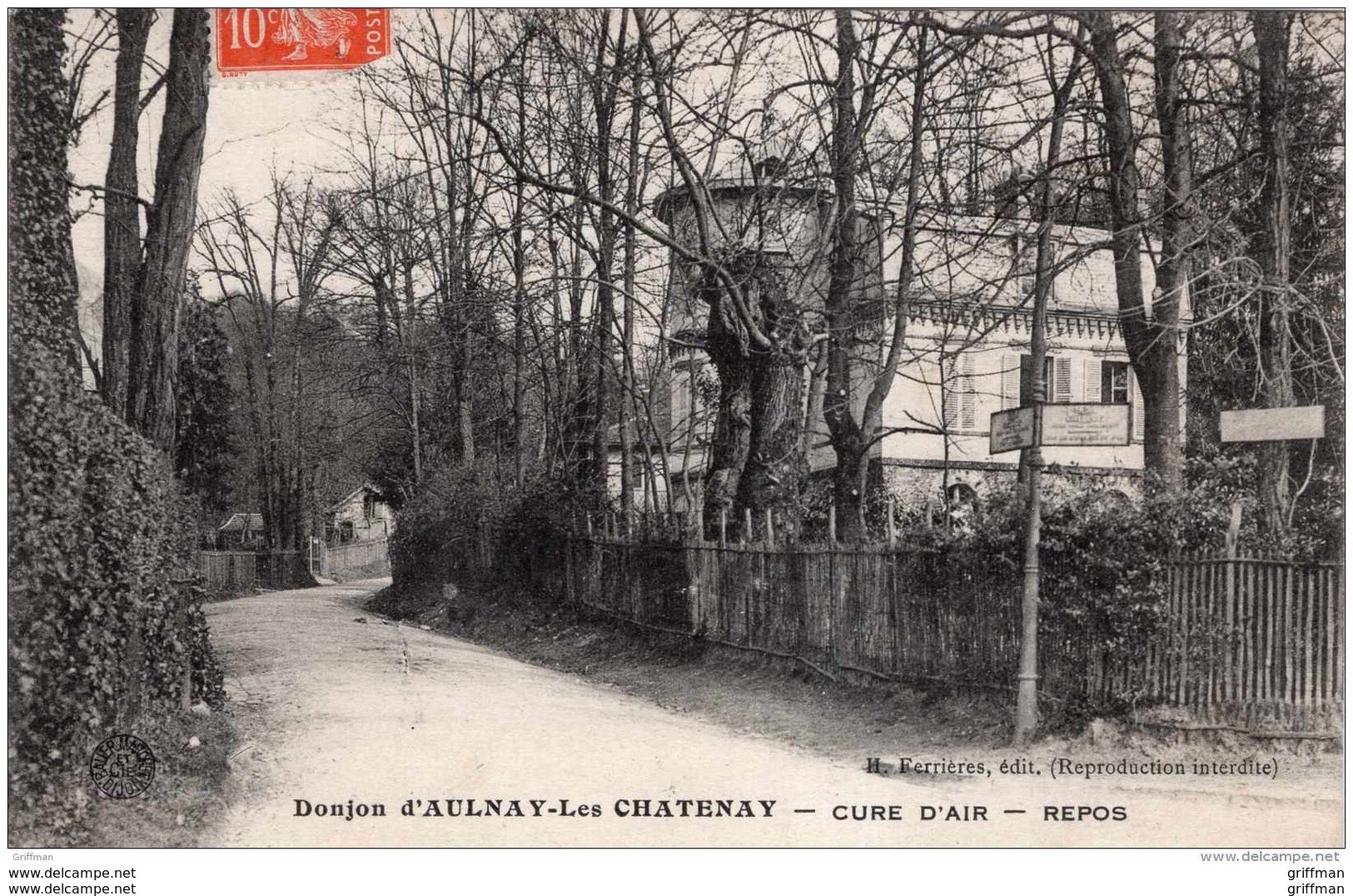 DONJON D'AULNAY LES CHATENAY CURE D'AIR REPOS 1914 TBE - Chatenay Malabry