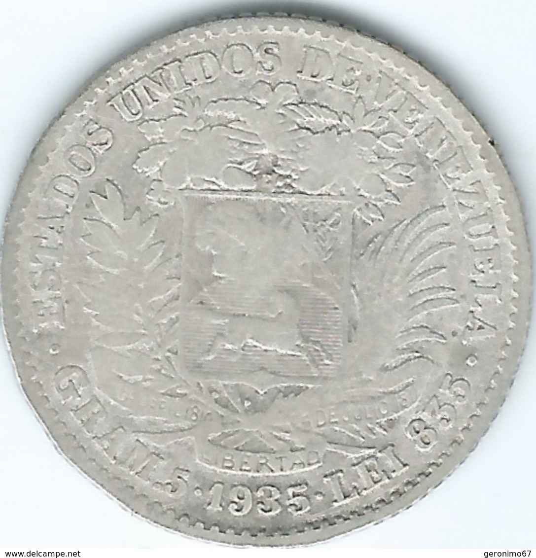 Venezuela - 1 Bolívar - 1935 - KMY22 - Venezuela