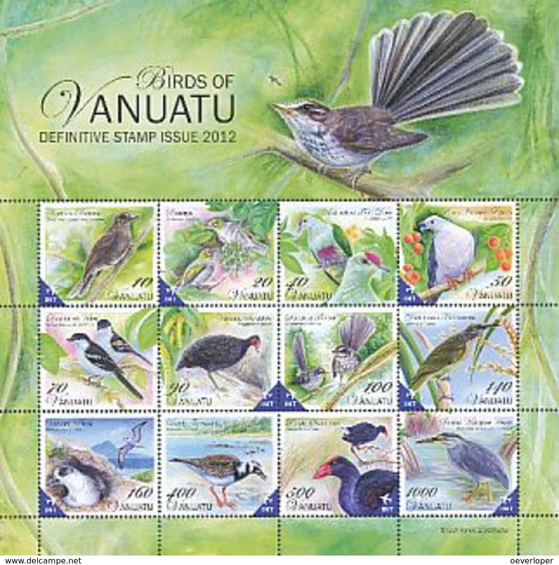 Vanuatu 2012 Sheet Birds MNH - Other & Unclassified