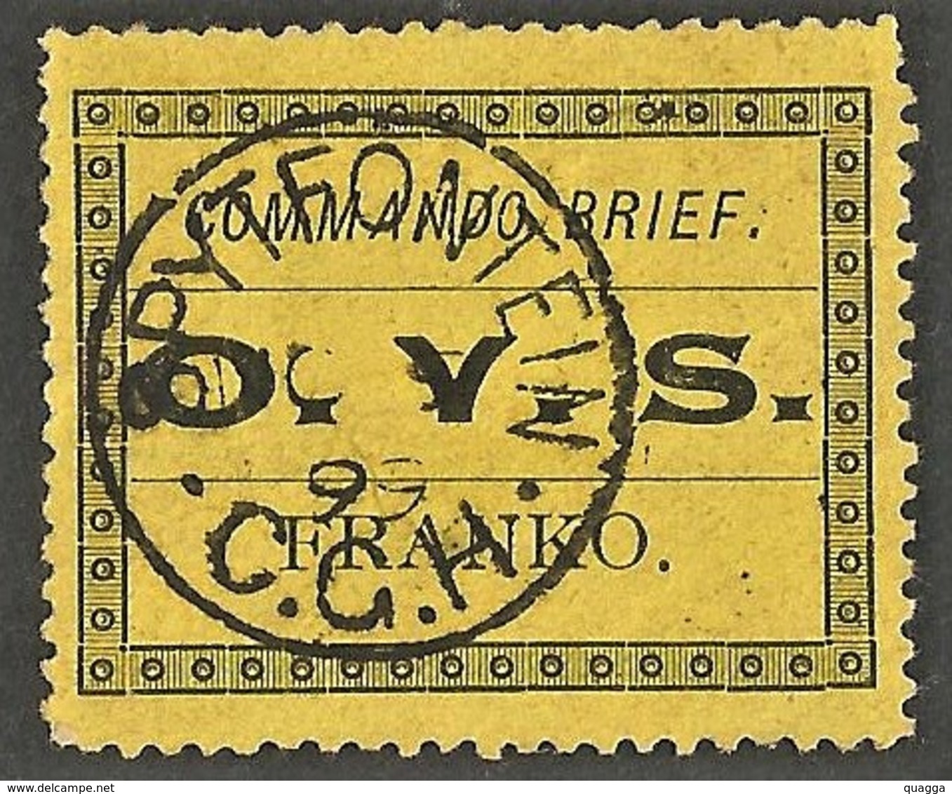 Boer War. SPYTFONTEIN Postmark Commando Brief Orange Free State. Very Rare. - Transvaal (1870-1909)