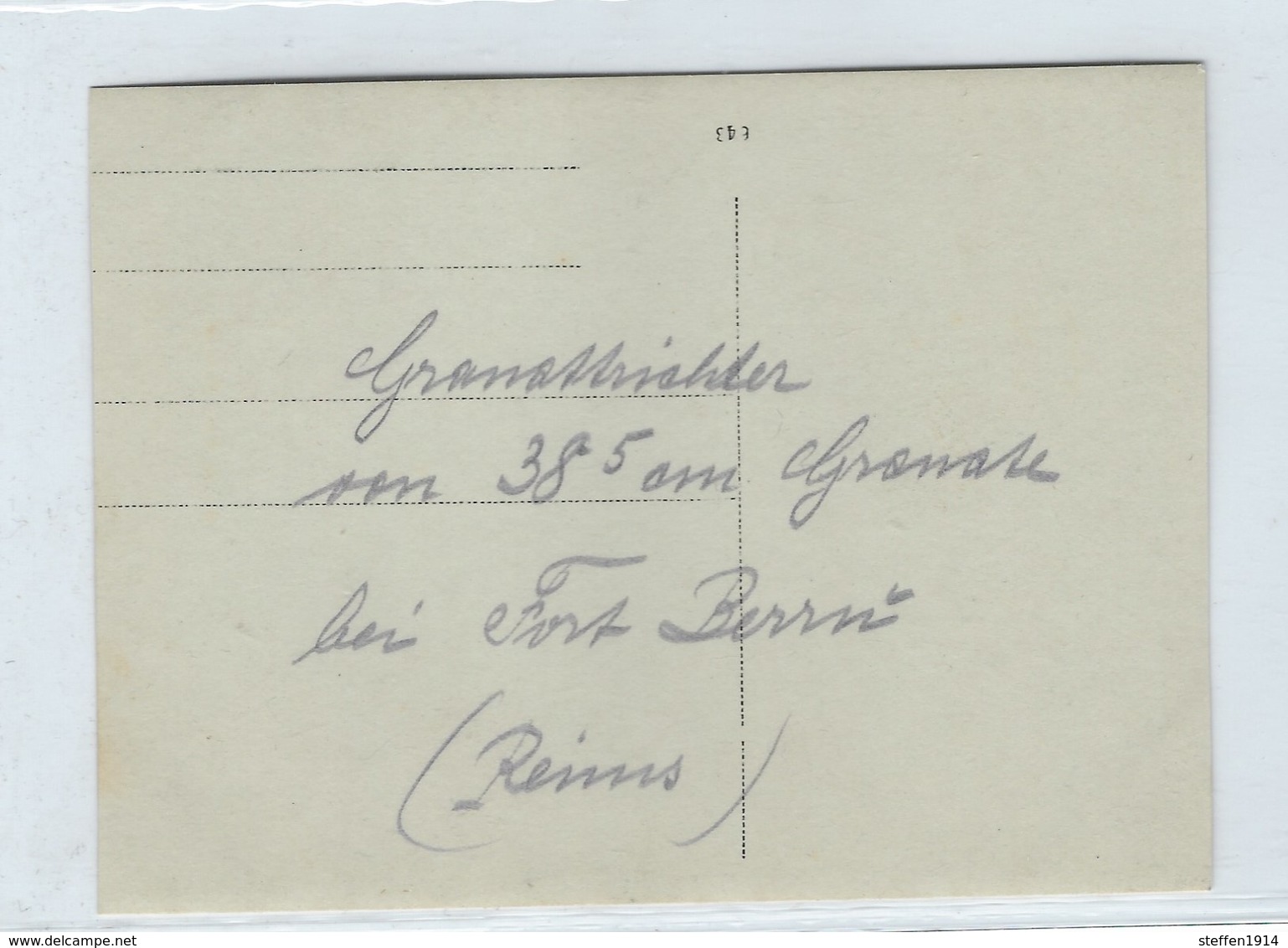 Fort Berru - Reims - Sprengtrichter  - Allemande  Photo (1914-1918) - Other & Unclassified