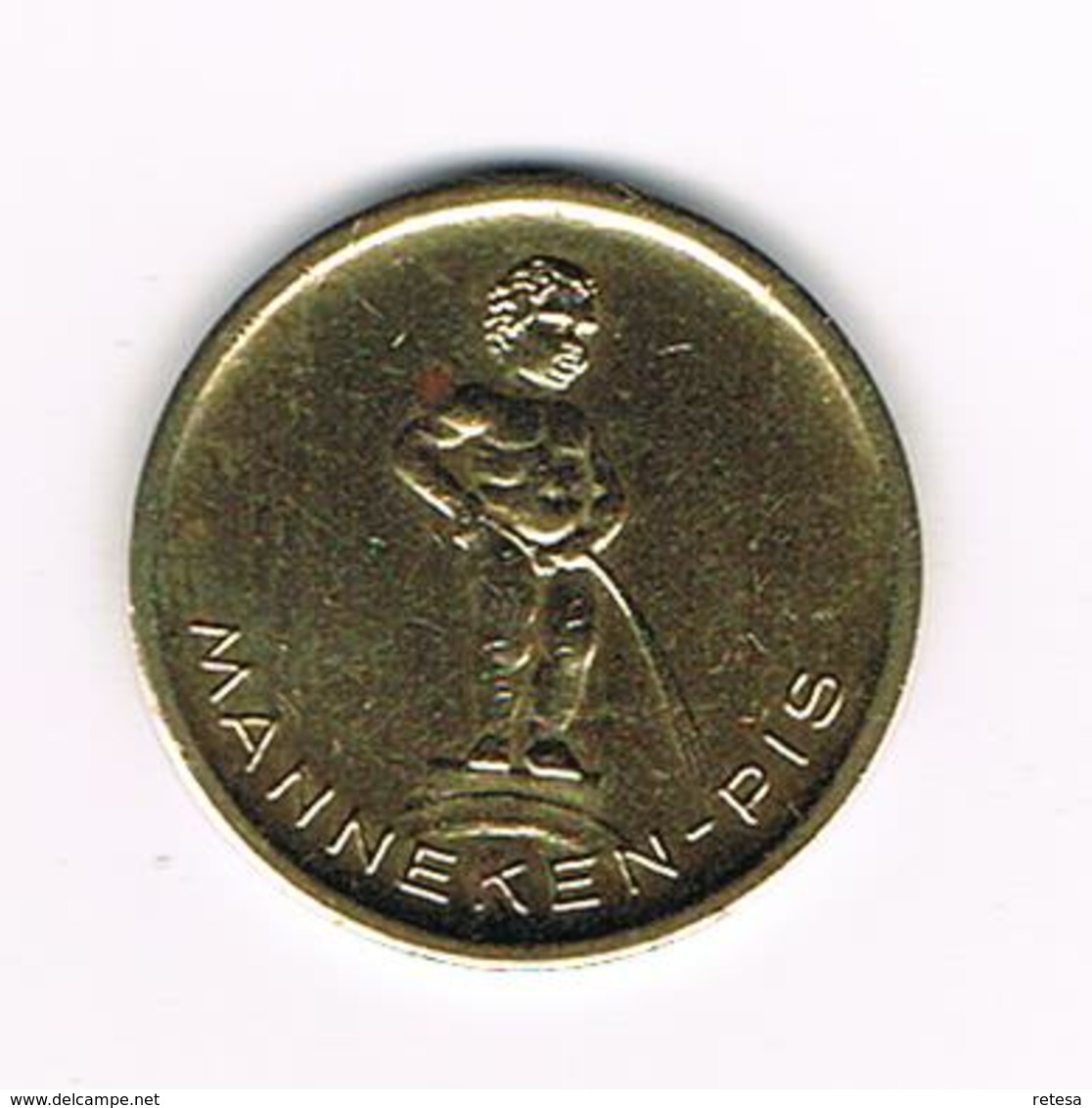 //  JETON  MANNEKE PIS EXPOSITION UNIVERSELLE  BRUXELLES  1958 - Pièces écrasées (Elongated Coins)