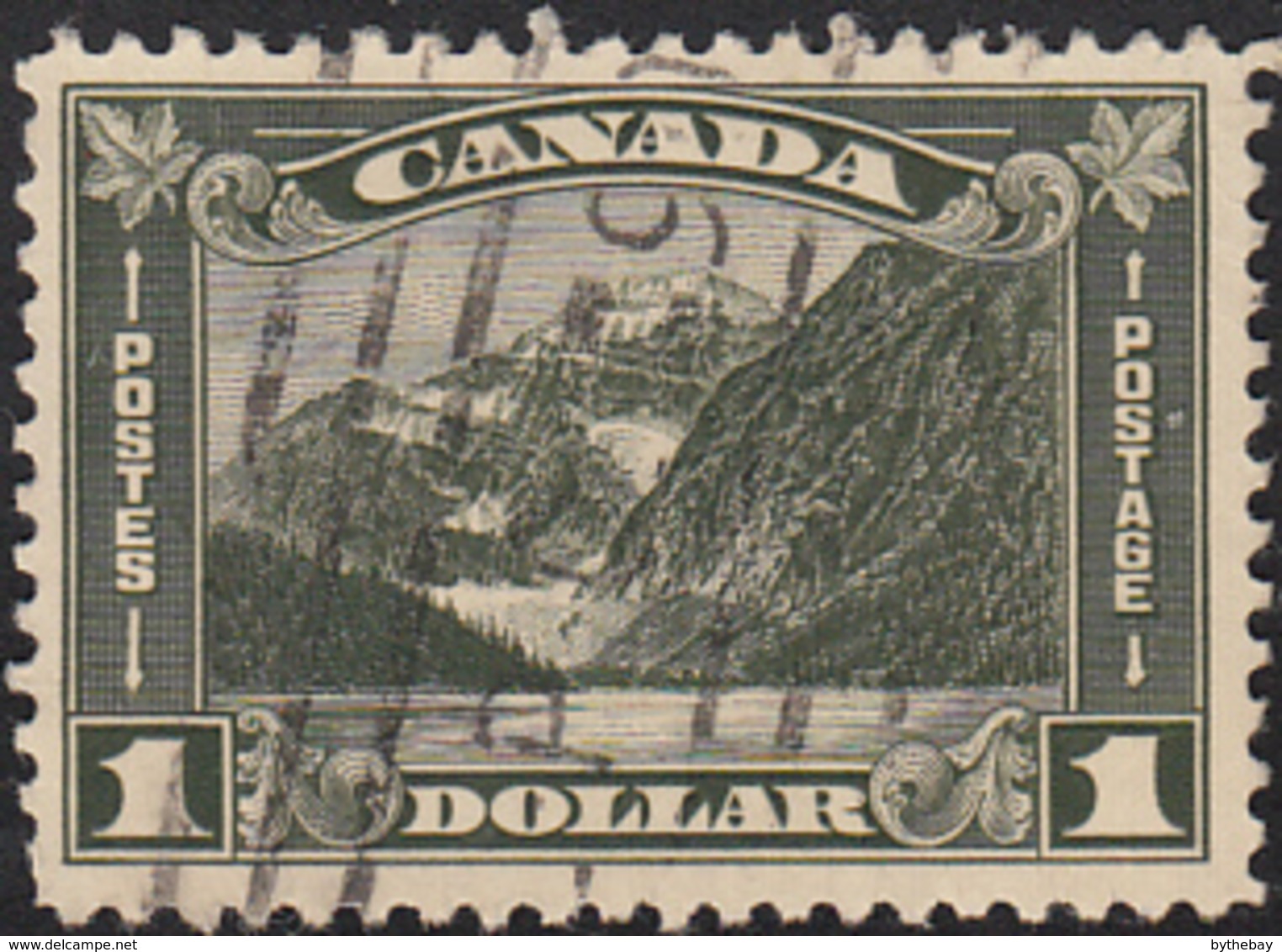 Canada 1930-31 Used Sc 177 $1 Mt Edith Cavell - Used Stamps