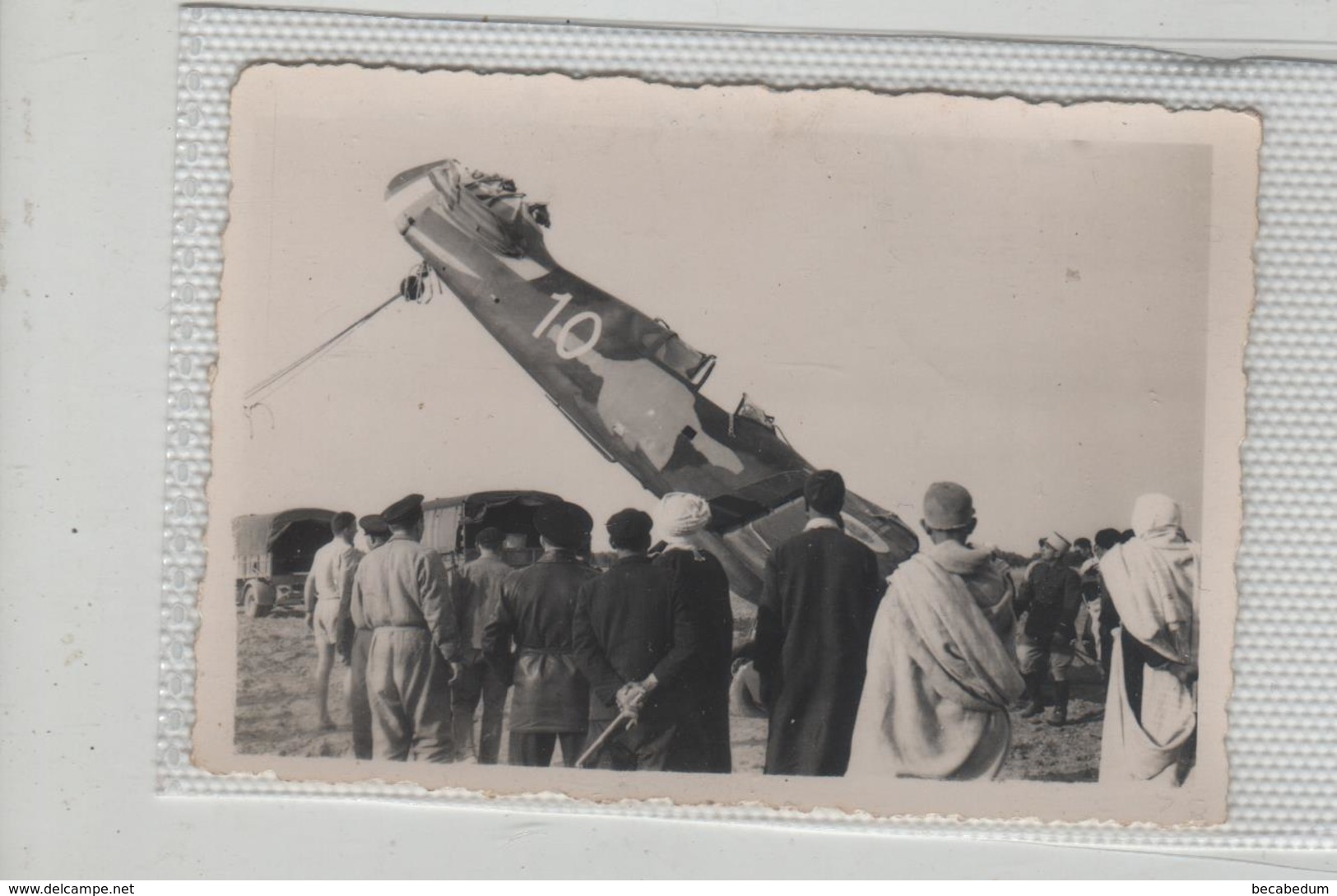 Photo Originale Avion Abattu Sfax 10 Janvier 1942 à Identifier - Aviation