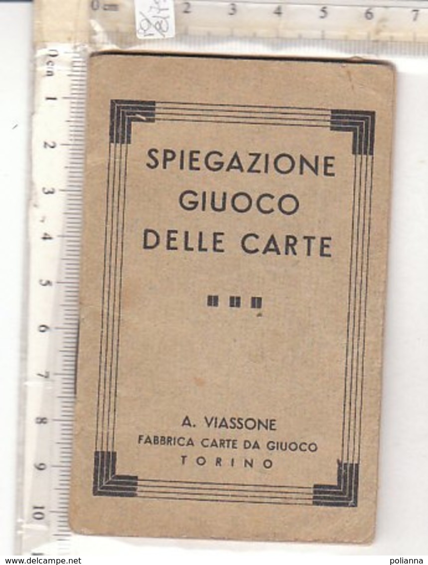 PO8175D# LIBRETTO SPIEGAZIONE GIUOCO DELLE CARTE A.Viassone Torino - Carte Da Gioco