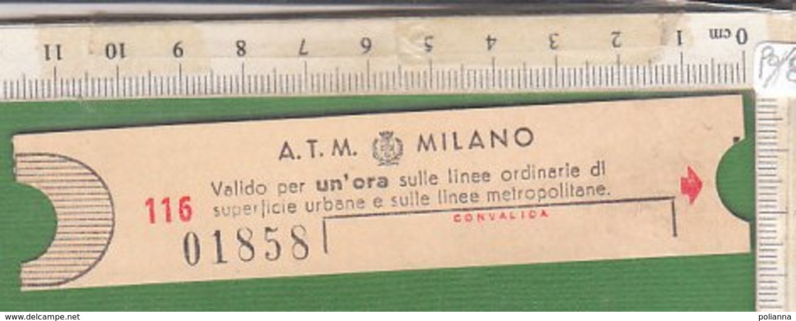 PO8245D# BIGLIETTO A.T.M. TRAMWAY MILANO - Europa