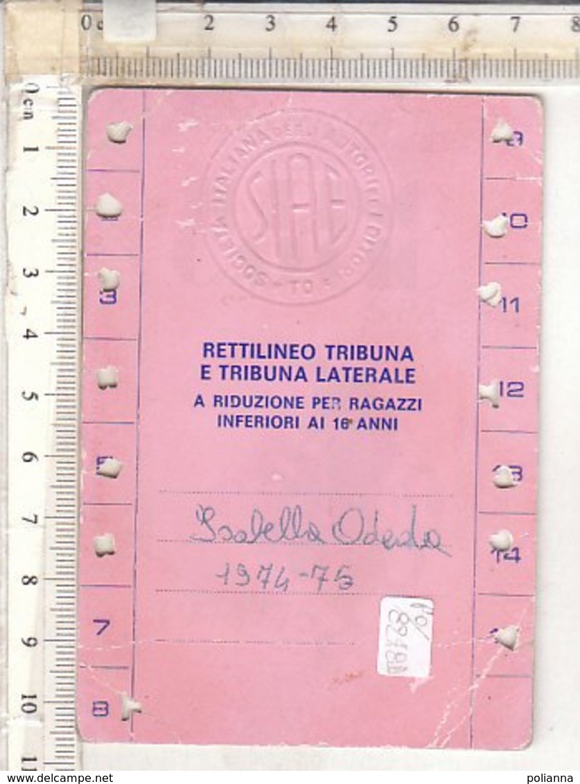 PO8248D# TESSERA PARTITA BASKET - LEGA NAZIONALE PALLACANESTRO 1974-75 - Altri & Non Classificati