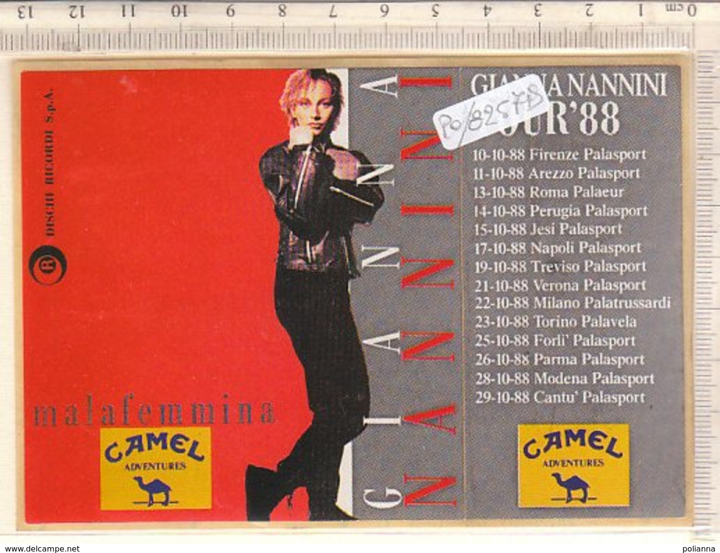 PO8257D# STEAKERS ADESIVO GIANNA NANNINI TOUR '88 - CONCERTI MUSICA - Altri & Non Classificati