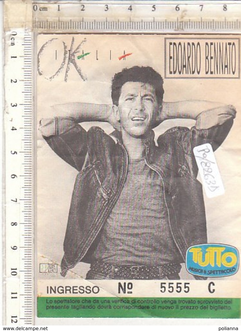 PO8263D# BIGLIETTO CONCERTO EDOARDO BENNATO OK ITALIA 1987 - Tickets De Concerts