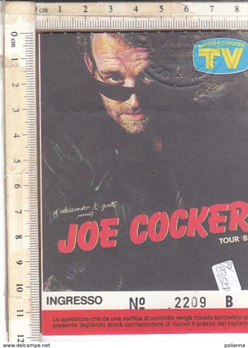 PO8352D# BIGLIETTO CONCERTO JOE COCKER TOUR '88 - Biglietti Per Concerti