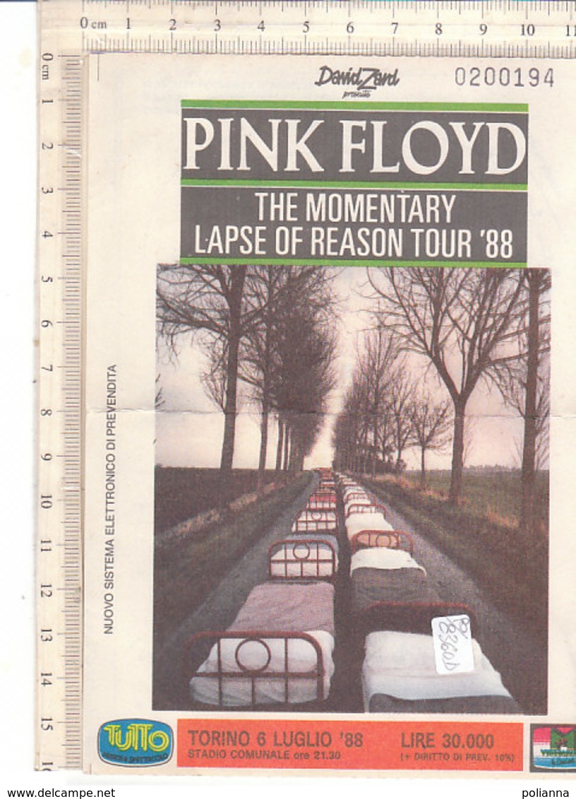 PO8360D# BIGLIETTO CONCERTO PINK FLOYD THE MOMENTARY LAPSE OF REASON - TORINO 1988 - Konzertkarten