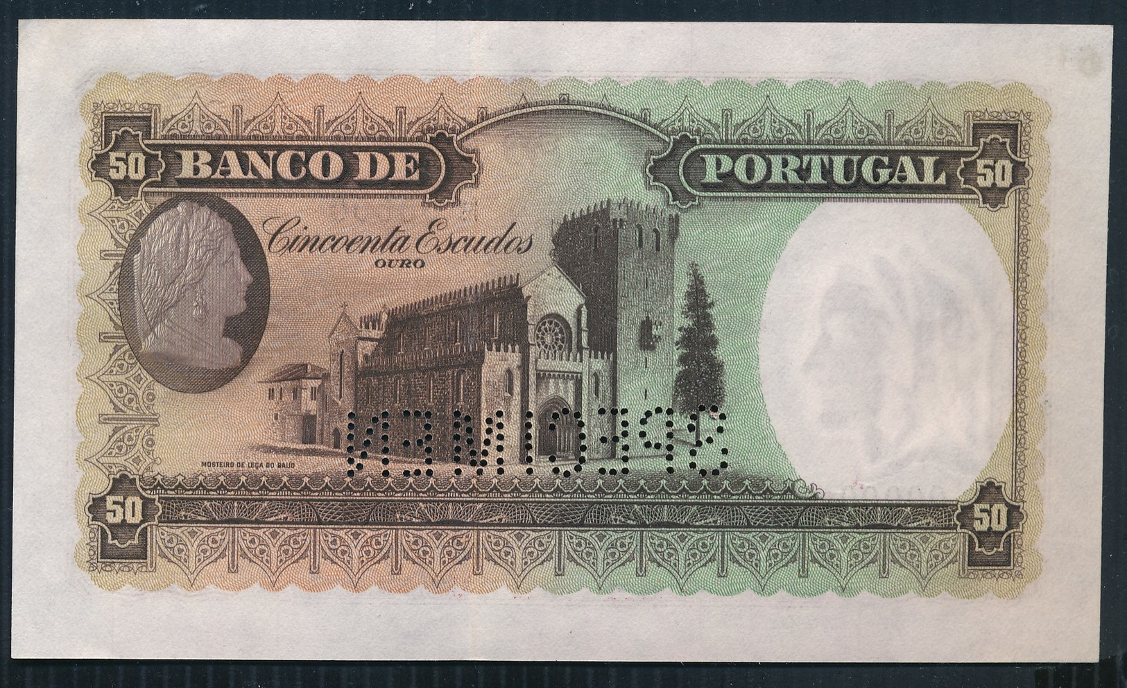 °°° SPECIMEN PORTUGAL - 50 ESCUDOS 1941 AUNC °°° - Portugal