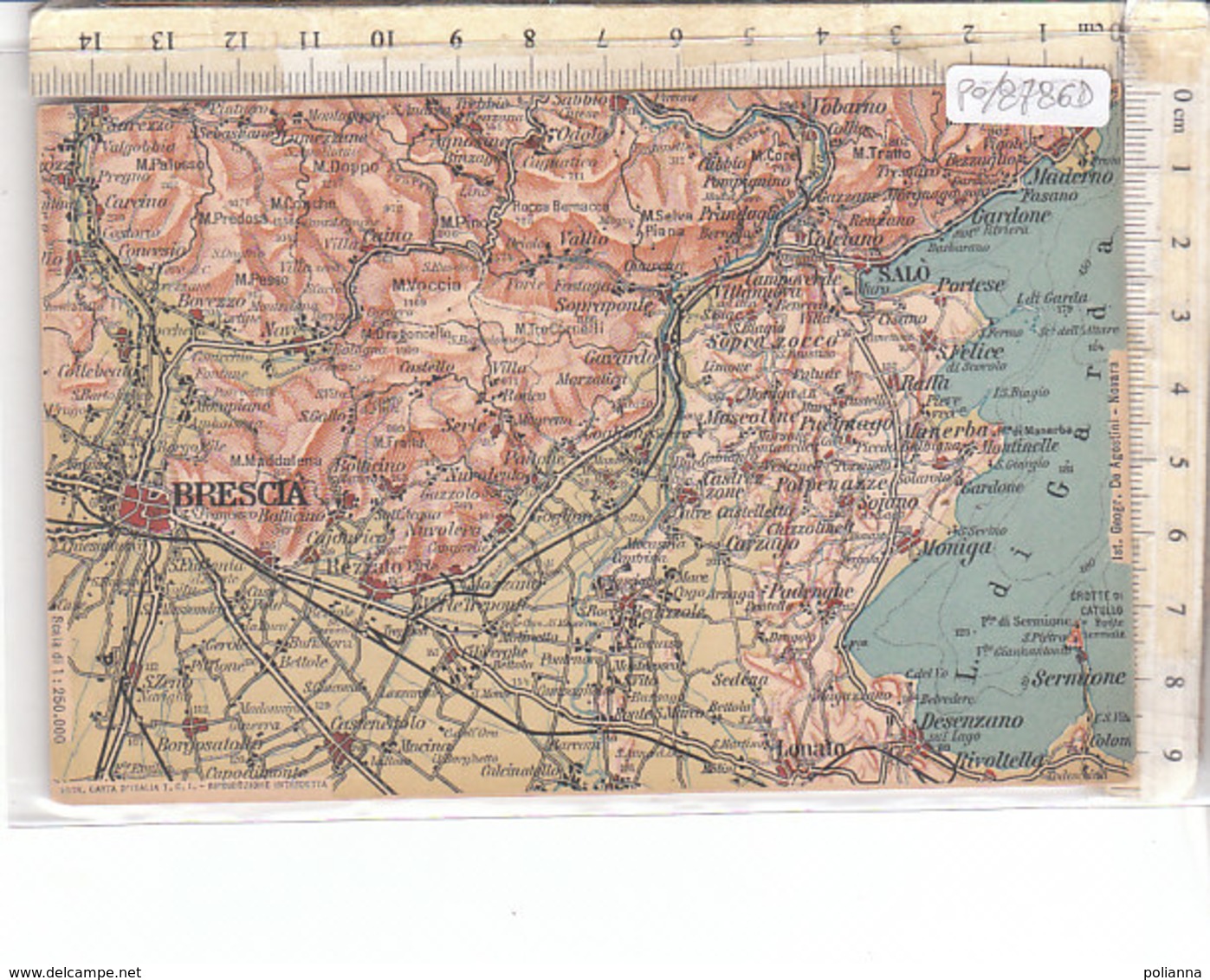 PO8786D# LOMBARDIA - CARTE GEOGRAFICHE - MAP - BRESCIA-LONATO-MONIGA-SALO'  No VG - Maps