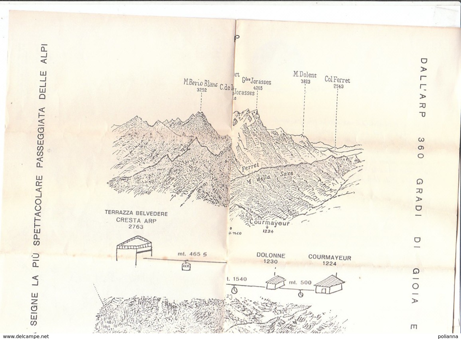 PO8929D# CARTA SEGNAVIA - DALL'ARP AL COL DE LA SEIGNE PASSEGGIATA DELLE ALPI - Altri & Non Classificati