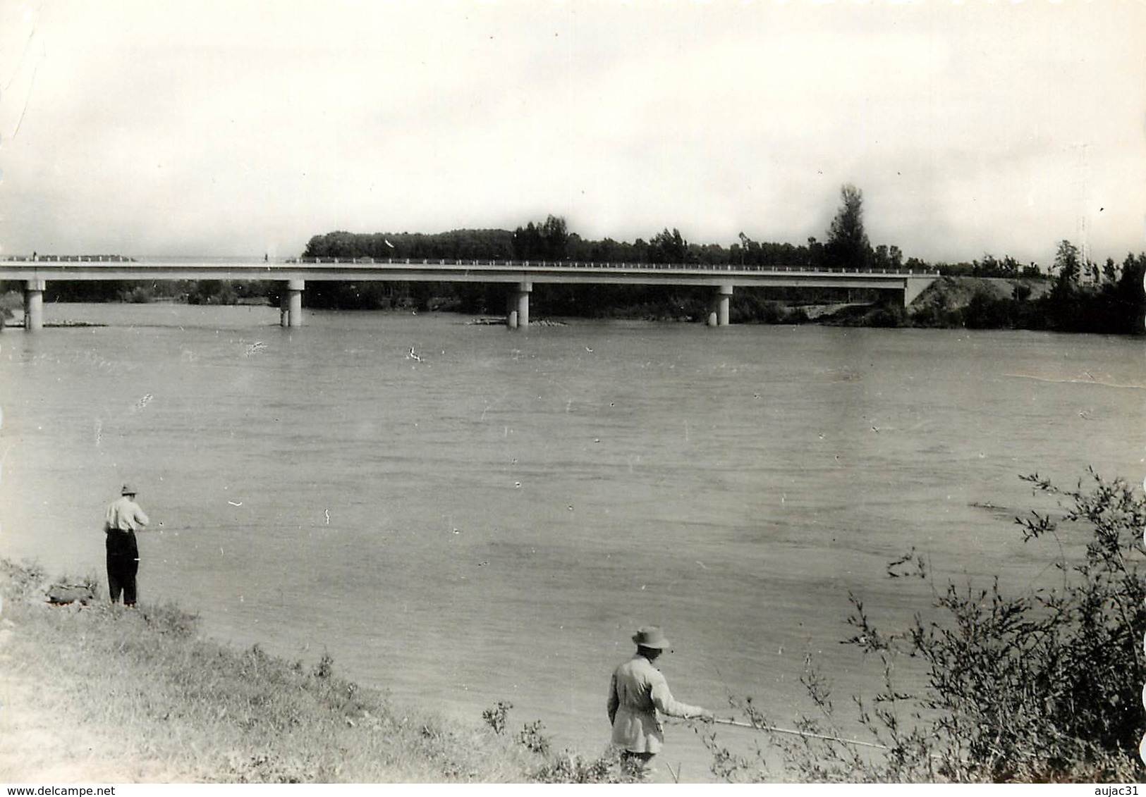 Dép 31 - Pêcheur - Pêche à La Ligne - Pêcheurs - Ondes - Pont Sur La Garonne - Semi Moderne Grand Format - état - Altri & Non Classificati