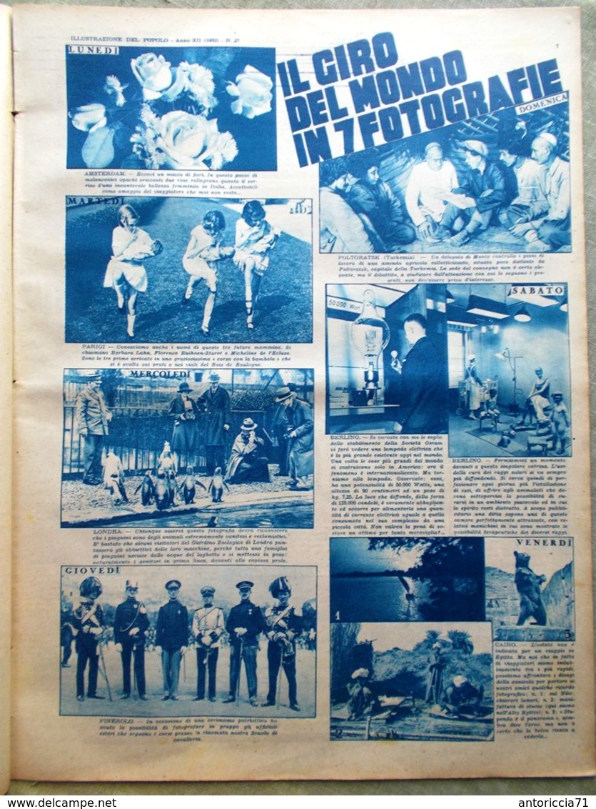 Illustrazione Del Popolo 3 Luglio 1932 Calcio Juventus Dublino Australia Sonno - Altri & Non Classificati