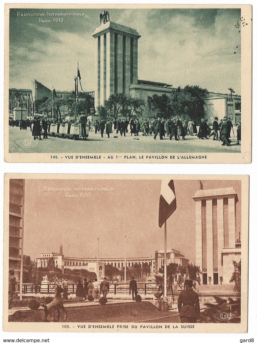 Lot De 2 Cartes  - Exposition Internationale Paris 1937  - - Ausstellungen