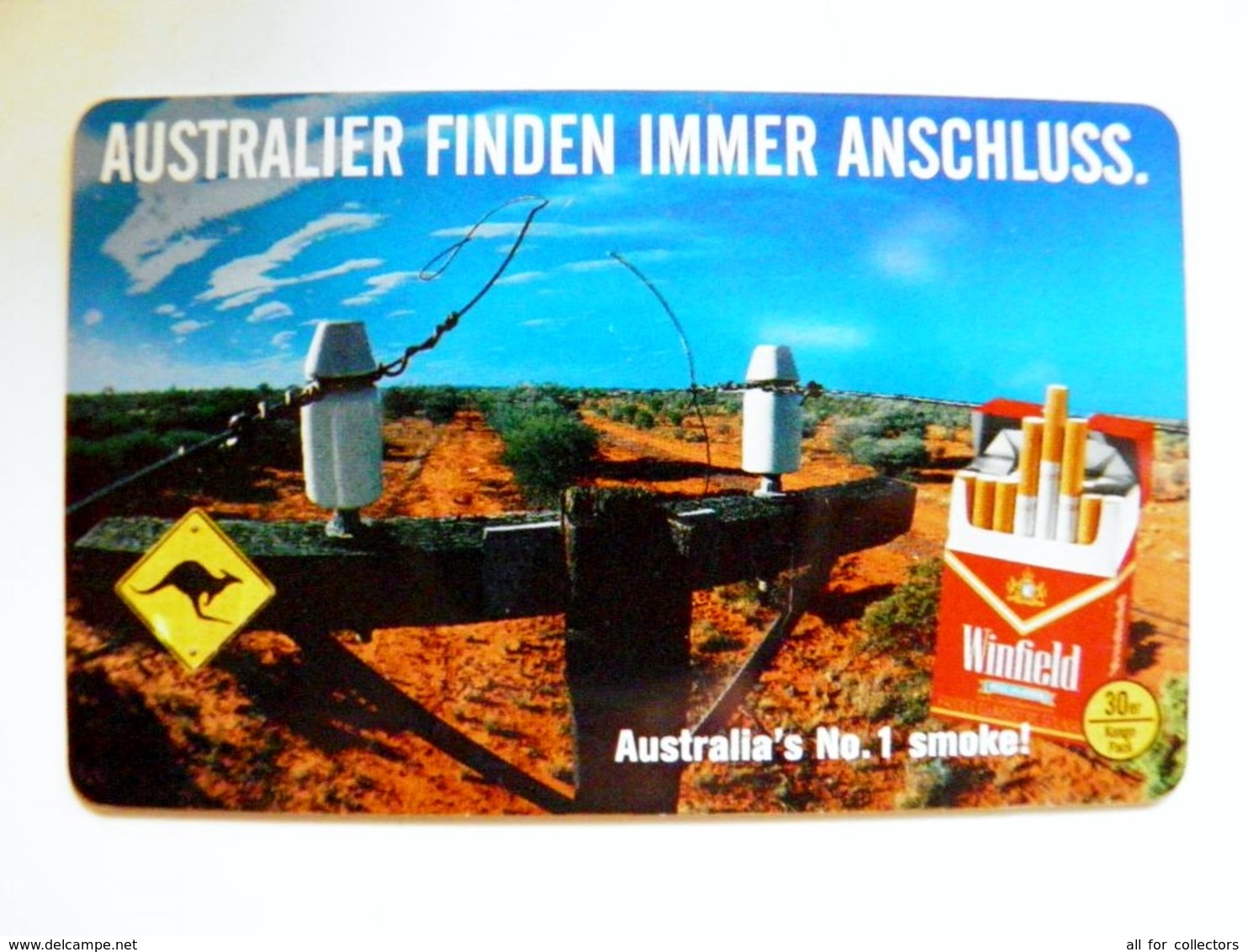 Chip Phonecard Germany 12DM R0010 11,1999 300,000 Cigarettes Winfield Kangaroo Australia - R-Series : Régionales