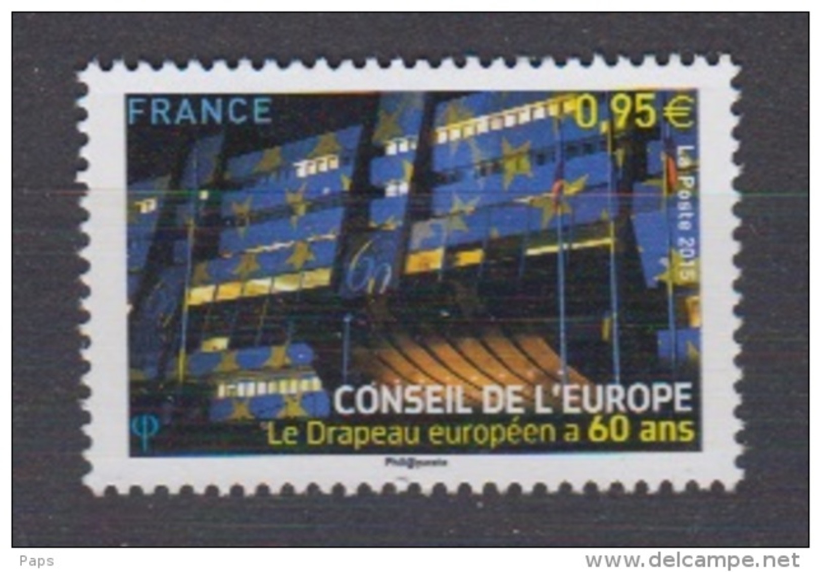 2015-N°163** LE DRAPEAU EUROPEEN A 60 ANS - Neufs