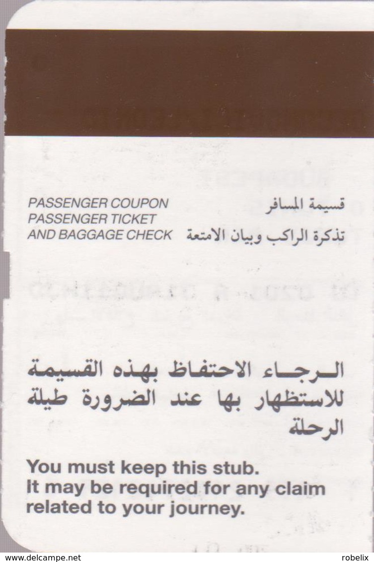 TUNIS AIR (Tunisian Airlines) - 2000 - Passenger Ticket  BUDAPEST (Hungary) - TUNIS (Tunisia)4 Scans - Mundo