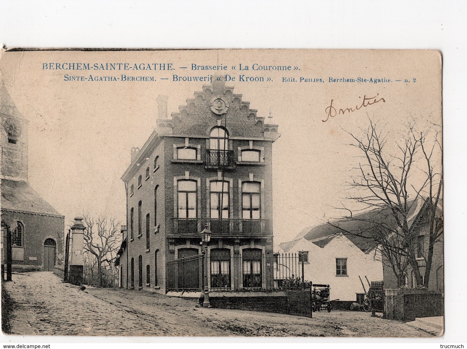 BERCHEM-SAINTE-AGATHE  -  Brasserie "La Couronne" - Berchem-Ste-Agathe - St-Agatha-Berchem