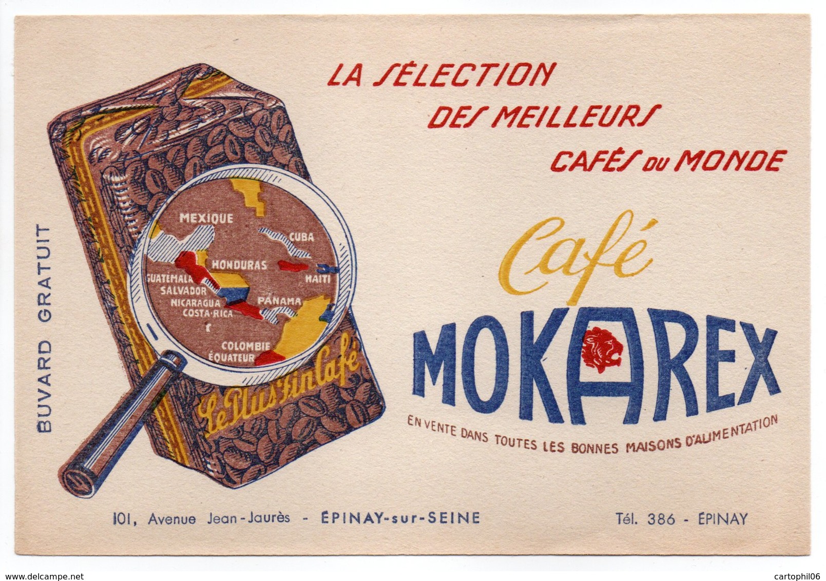 - BUVARD Café MOKAREX - 101, Avenue Jean-Jaurès - ÉPINAY-SUR-SEINE - - Café & Thé
