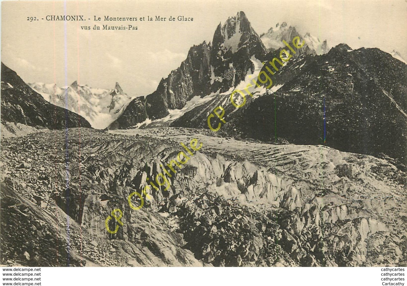74.  CHAMONIX .  Le Montenvers Et La Mer De Glace Vus Du Mauvais Pas . - Chamonix-Mont-Blanc