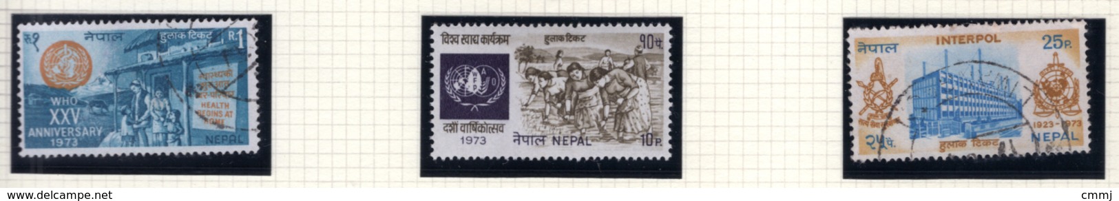 1973 - NEPAL  -  Mi. Nr.  284+288+289 - USED - (CW4755.44) - Nepal