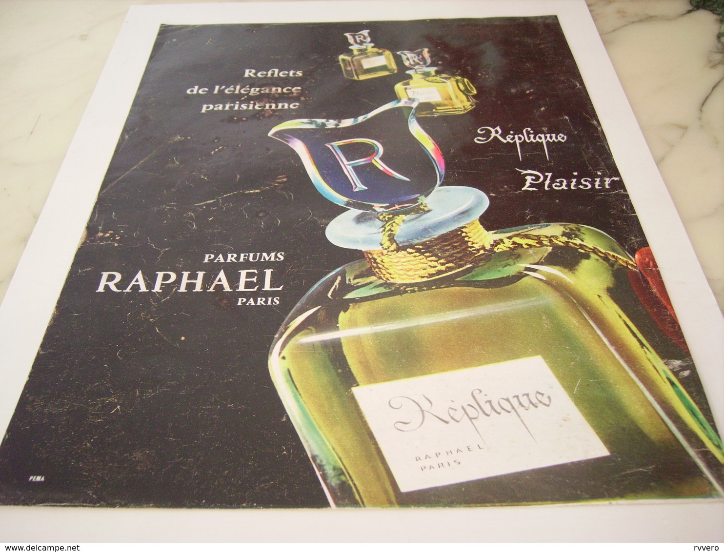 ANCIENNE PUBLICITE PARFUM EAU DE COLOGNE RAPHAEL    1965 - Autres & Non Classés