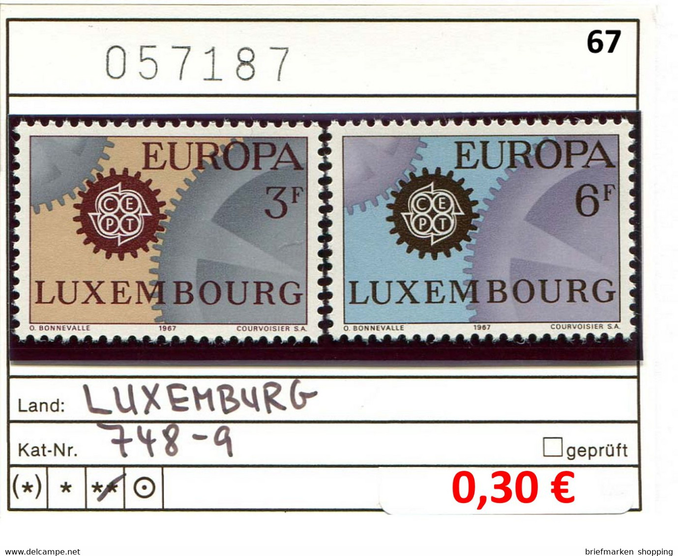 Luxemburg - Luxembourg - Michel  748-749 - ** Mnh Neuf Postfris - CEPT - Ungebraucht